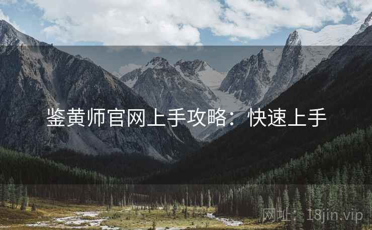 鉴黄师官网上手攻略：快速上手