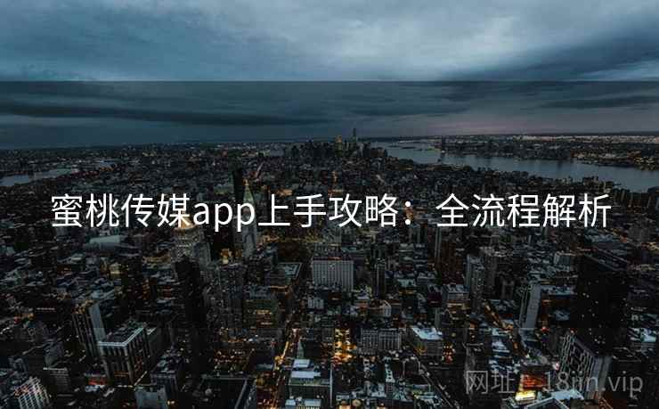 蜜桃传媒app上手攻略：全流程解析